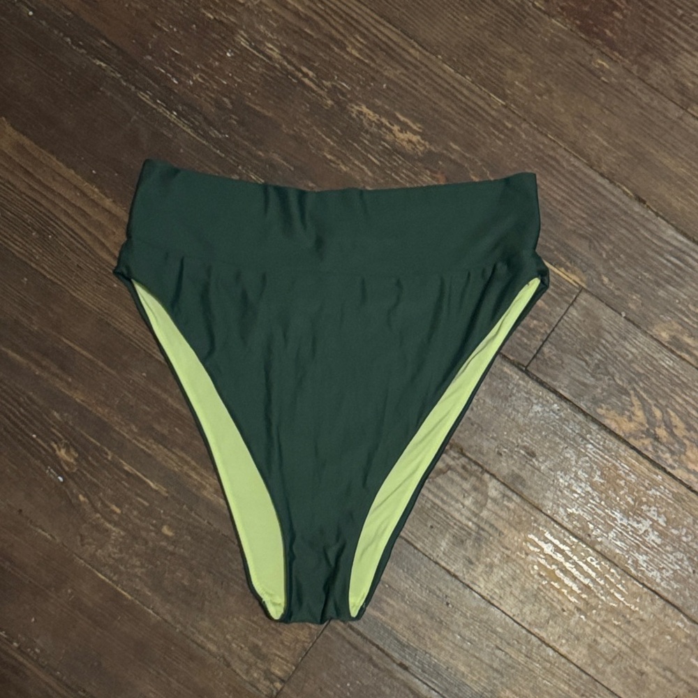 Aerie Green High-Waisted Bikini Bottom